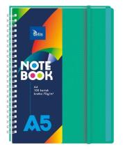 Opakowanie Kołonotatnik A5/100K kratka PP zielony