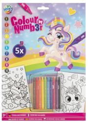 Opakowanie Kolorowanie po numerach A4 5ark Jednorożec
