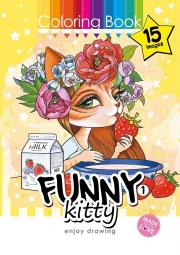 Opakowanie Kolorowanka A4 15 obrazków Zabawne kotki 1