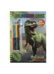 Opakowanie Kolorowanka dinozaur + kredki