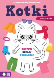 Okładka książki Kolorowanka-ubieranka. Kotki