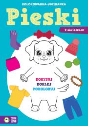 Okładka książki Kolorowanka-ubieranka. Pieski