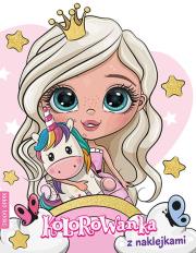 Okładka książki Kolorowanka z naklejkami. Księżniczka i jednorożec