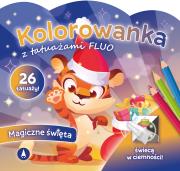 Okładka książki Kolorowanka z tatuażami flou Magiczne święta