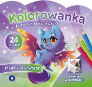 Okładka książki Kolorowanka z tatuażami fluo Magiczne stworki