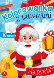 Okładka książki Kolorowanka z tatuażami. Idą święta