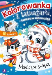 Kolorowanka z tatuażami - świecą w ciemności!. Autor: WYDAWNICTWO SKRZAT. Dadada.pl Okładka książki Kolorowanka z tatuażami - świecą w ciemności!