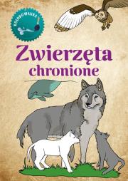 Kolorowanka Zwierzęta chronione. Autor: Katarzyna Kopiec-Sekieta. Dadada.pl Okładka książki Kolorowanka Zwierzęta chronione