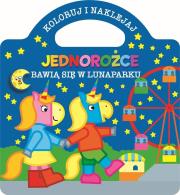 Okładka książki Koloruj i naklejaj. Jednorożce bawią się...