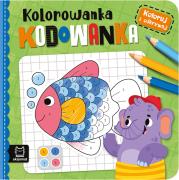 Koloruj i odkrywaj. Kolorowanka kodowanka. Autor: Kaczyńska Agata. Dadada.pl Okładka książki Koloruj i odkrywaj. Kolorowanka kodowanka