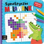 Koloruj i odkrywaj. Symetryczne kolorowanki. Autor: Kaczyńska Agata. Dadada.pl Okładka książki Koloruj i odkrywaj. Symetryczne kolorowanki