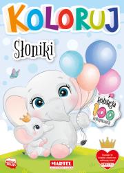 Okładka książki Koloruj - Słoniki