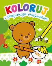 Okładka książki Koloruj z pomysłowym niedźwiadkiem