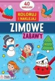 Okładka książki Koloruję i naklejam. Zimowe zabawy