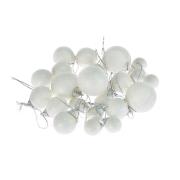 Opakowanie Komplet bombek białych - mix rozmiarów