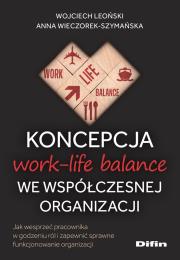 Koncepcja work-life balance we współczesnej organizacji. Autor: Wojciech Leoński, Anna Wieczorek-Szymańska. Dadada.pl Okładka książki Koncepcja work-life balance we współczesnej organizacji