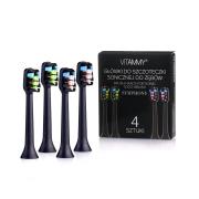 Opakowanie Końcówki do szczoteczki VITAMMY Symphony 4 sztuki black