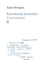 Kontrabanda kontredans. Z życia tłumacza. Autor: Bodegard Anders. Dadada.pl Okładka książki Kontrabanda kontredans. Z życia tłumacza