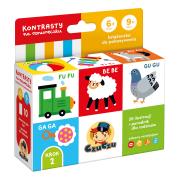 Okładka książki Kontrasty na sznureczku Książeczka dla dzieci 6-9 mies.CzuCzu