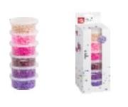 Koraliki do zaprasowywania róż-fiolet 6 kolorów. Wydawca: Knorr Prandell. Dadada.pl Opakowanie Koraliki do zaprasowywania róż-fiolet 6 kolorów