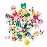 Opakowanie Koraliki polimerowe kolorowe zwierzątka 1cm 48szt