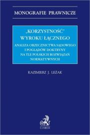 Okładka książki Korzystność'' wyroku łącznego