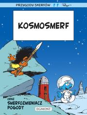 Kosmosmerf. Autor: Peyo, Yvan Delporte. Dadada.pl Okładka książki Kosmosmerf