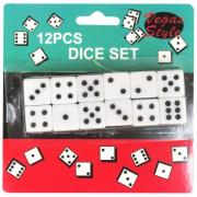 Opakowanie Kostka do gry biała 12szt