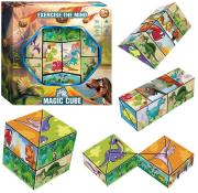 Opakowanie Kostka do układania dinozaury