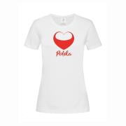 Opakowanie Koszulka damska z nadrukiem serce Polska M