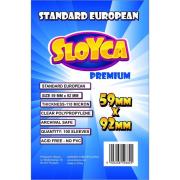 Koszulki Standard European Premium 59x92mm 100szt. Wydawca: SLOYCA. Dadada.pl Opakowanie Koszulki Standard European Premium 59x92mm 100szt