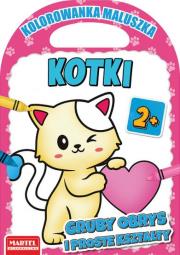 Kotki. Kolorowanka maluszka. Autor: HUBERT WŁODARCZYK. Dadada.pl Okładka książki Kotki. Kolorowanka maluszka