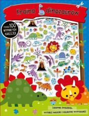 Okładka książki Kraina dinozaurów - 100 wypukłych naklejek