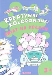 Kreatywne kolorowanki. Świat na kołach. Autor:   Praca zbiorowa. Dadada.pl Okładka książki Kreatywne kolorowanki. Świat na kołach