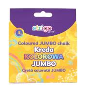Kreda chodnikowa Jumbo 5 kolorów STRIGO. Wydawca: Strigo. Dadada.pl Opakowanie Kreda chodnikowa Jumbo 5 kolorów STRIGO