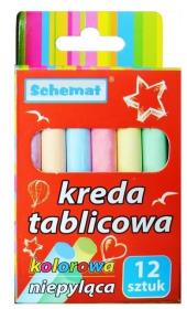 Kreda tablicowa 12szt kolor. Wydawca: Schemat. Dadada.pl Opakowanie Kreda tablicowa 12szt kolor