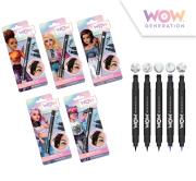 Opakowanie Kredka do oczu ze stempelkami do ozdabiania twarzy WOW mix wzorów