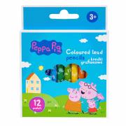 Kredki grafionowe okrągłe Peppa Pig 7/85 mm 12 kolorów. Wydawca: ASTRA art-pap. Dadada.pl Opakowanie Kredki grafionowe okrągłe Peppa Pig 7/85 mm 12 kolorów