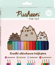 Kredki ołówkowe 18 kolorów Pusheen BAMBINO. Wydawca: ST-MAJEWSKI. Dadada.pl Opakowanie Kredki ołówkowe 18 kolorów Pusheen BAMBINO