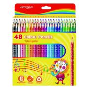 Kredki ołówkowe KEYROAD 48 kolorów trójkątne. Wydawca: Keyroad. Dadada.pl Opakowanie Kredki ołówkowe KEYROAD 48 kolorów trójkątne
