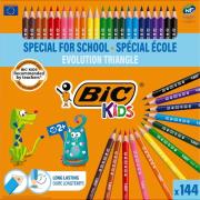 Kredki ołówkowe Kids Evolution Triangle 144kol BIC. Wydawca: Bic. Dadada.pl Opakowanie Kredki ołówkowe Kids Evolution Triangle 144kol BIC