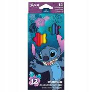 Opakowanie Kredki ołówkowe trójkątne Disney Core Stitch 12 kolorów