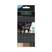 Kredki trójkątne Black Edition 12 odcieni skóry. Wydawca: Faber Castell. Dadada.pl Opakowanie Kredki trójkątne Black Edition 12 odcieni skóry