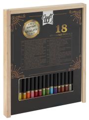 Opakowanie Kredki w drewnianym pudełku 18 kolorów