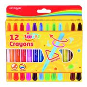 Kredki wykręcane KEYROAD 12 kolorów. Wydawca: Keyroad. Dadada.pl Opakowanie Kredki wykręcane KEYROAD 12 kolorów