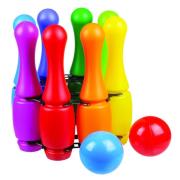 Kręgle średnie w koszyku. Wydawca: Macyszyn Toys. Dadada.pl Opakowanie Kręgle średnie w koszyku