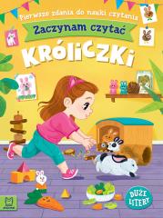 Króliczki. Zaczynam czytać. Duże litery. Autor: Bator Agnieszka. Dadada.pl Okładka książki Króliczki. Zaczynam czytać. Duże litery