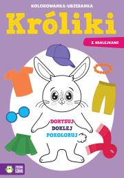 Okładka książki Króliki. Kolorowanka-ubieranka