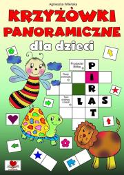 Krzyżówki panoramiczne dla dzieci. Autor: Wileńska Agnieszka. Dadada.pl Okładka książki Krzyżówki panoramiczne dla dzieci