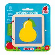 Opakowanie Książeczka drewniana edukacyjna Owoce